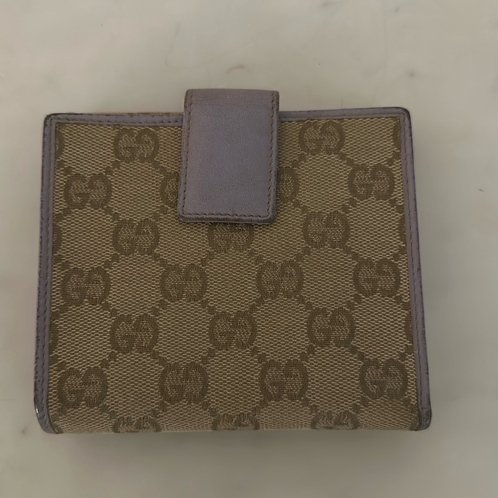 Gucci Lilac Trim Monogram Wallet
